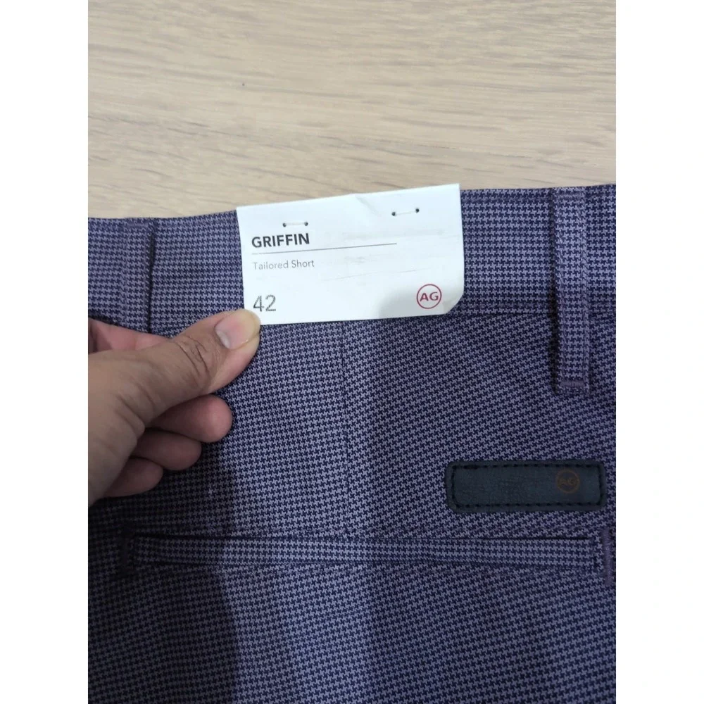 AG Adriano Goldschmied The Griffin Relaxed Fit Shorts Mens Size 42 Purple Chino